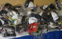 Some of the "grab bag" door prizes in 2008.